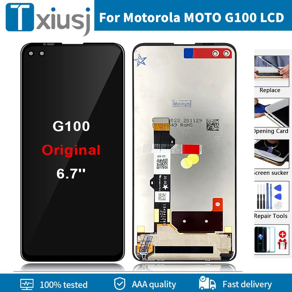 Оригинальный ЖК-дисплей 6,7 дюйма для Motorola MOTO G100, ЖК-дисплей с сенсорным экраном, дигитайзер в сборе для Moto G100, ЖК-дисплей с бесплатными инстру...
Оригинальный ЖК-дисплей 6,7 дюйма для Motorola MOTO G100, ЖК-дисплей с сенсорным экраном, дигитайзер в сборе для Moto G100, ЖК-дисплей с бесплатными инстру...
