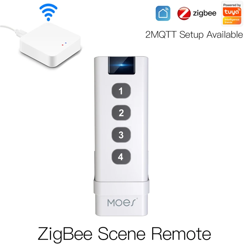 ZigBee Smart Home Automation Scenario Wireless Scene Switch 4 Gang Remote Tuya Zigbee Hub Required No Limit to Control Devices
ZigBee Smart Home Automation Scenario Wireless Scene Switch 4 Gang Remote Tuya Zigbee Hub Required No Limit to Control Devices