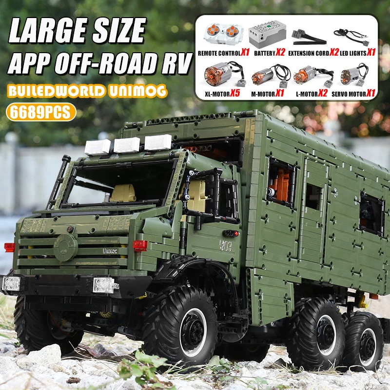 J907 Motorized High-Tech Car The MOC Nomadism RV Motorhome Model Building Blocks Bricks Assembled DIY Toys Birthday Gifts
J907 Motorized High-Tech Car The MOC Nomadism RV Motorhome Model Building Blocks Bricks Assembled DIY Toys Birthday Gifts