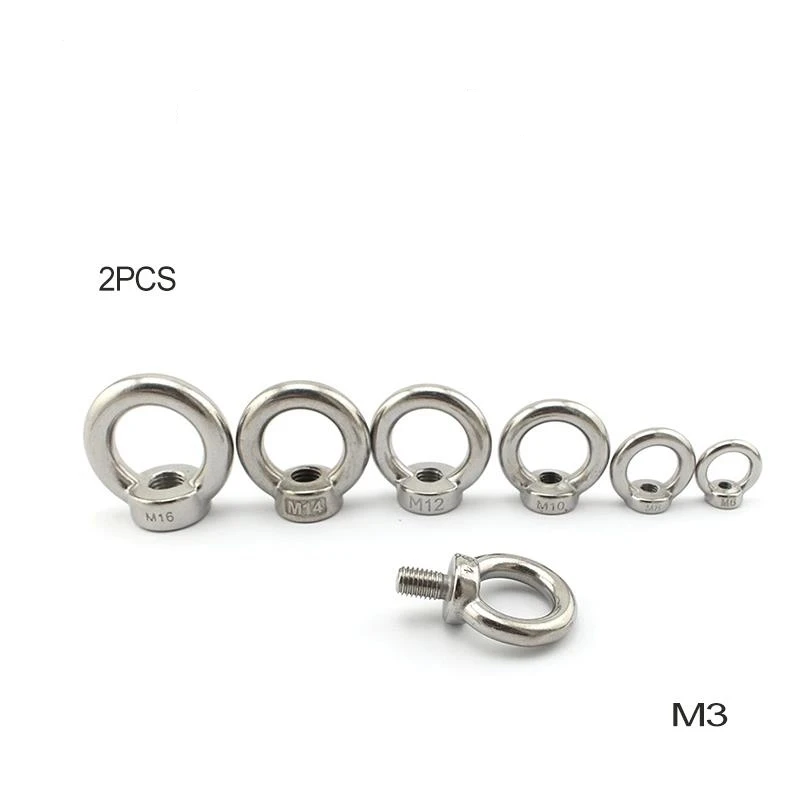 Free shipping M3 Thread lift 2Pcs 304 Stainless Steel Marine Lifting Eye Nut Ring Nut Thread High-quality
Free shipping M3 Thread lift 2Pcs 304 Stainless Steel Marine Lifting Eye Nut Ring Nut Thread High-quality