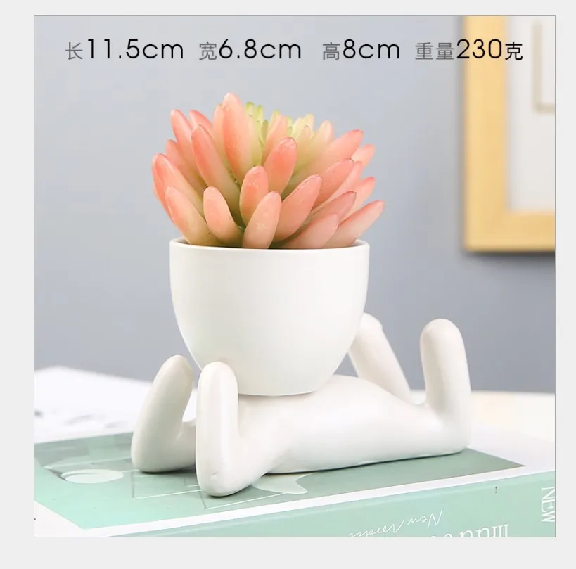 Modern Desk Decor Plant Ornaments Ceramic Flower Container Decoration Herb Office Succulent Pot Planter Creative Potted Tool
Modern Desk Decor Plant Ornaments Ceramic Flower Container Decoration Herb Office Succulent Pot Planter Creative Potted Tool