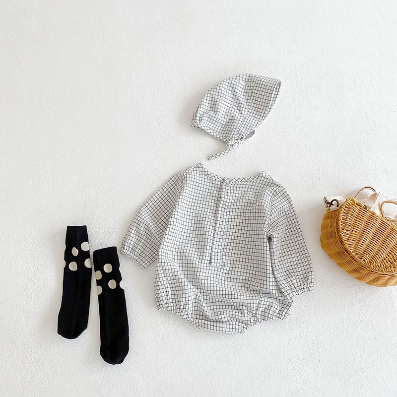 2pcs New Baby Clothes Korean Loose Pocket Cotton Gray And White Plaid Romper Overalls Girl Checked Jumpsuit Clothes Outfits
2pcs New Baby Clothes Korean Loose Pocket Cotton Gray And White Plaid Romper Overalls Girl Checked Jumpsuit Clothes Outfits