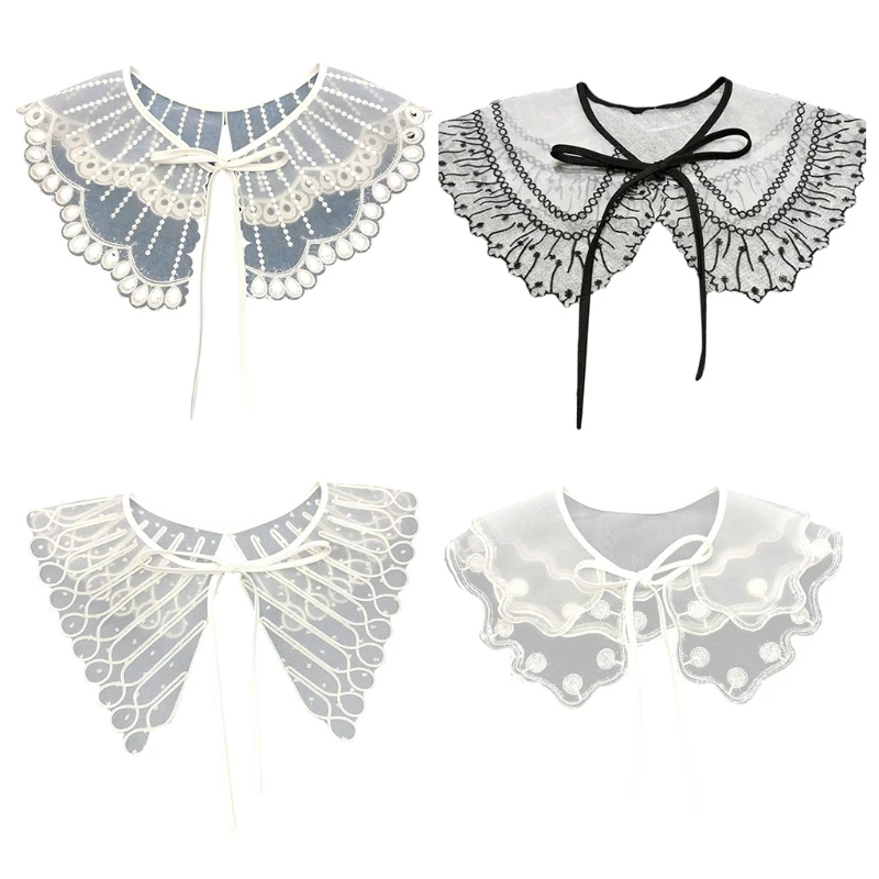 Women Girls Dress Fake Collar Shawl Embroidery Half Shirt Dickey Mini Capelet
Women Girls Dress Fake Collar Shawl Embroidery Half Shirt Dickey Mini Capelet