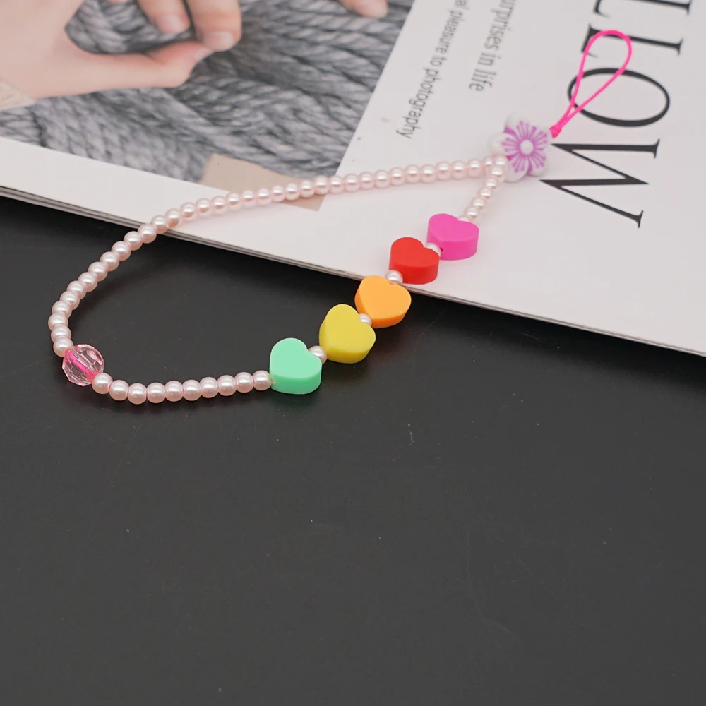 Heart Bead Anti-lost Phone Chain Simulated Pearl Mobile Phone Strap Lanyard Flower Acrylic Hanging Cord Cellphone Accessories
Heart Bead Anti-lost Phone Chain Simulated Pearl Mobile Phone Strap Lanyard Flower Acrylic Hanging Cord Cellphone Accessories