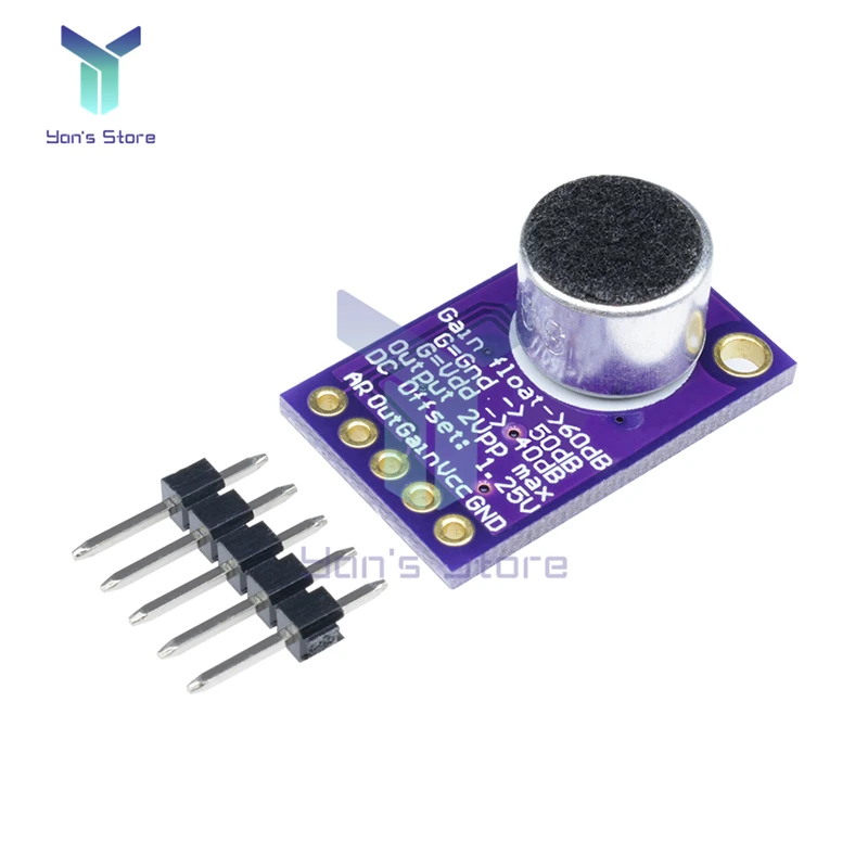 Модуль усилителя микрофона MAX9814, звуковая плата для динамика, автоматическое управление усилением звука, обработка звука, плата AGC 
Модуль усилителя микрофона MAX9814, звуковая плата для динамика, автоматическое управление усилением звука, обработка звука, плата AGC