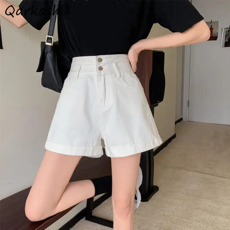 High Waist Shorts Women Simple Slim Denim Summer Casual Wide-leg Design Trendy 2021 All-match Leisure College Popular Streetwear
High Waist Shorts Women Simple Slim Denim Summer Casual Wide-leg Design Trendy 2021 All-match Leisure College Popular Streetwear