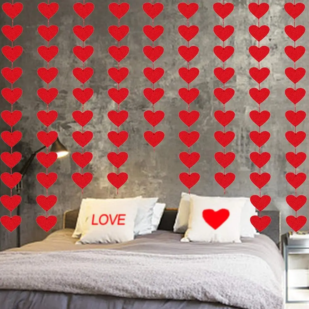 6 Red Hearts Garland DIY Valentines Day Hanging String Wedding Anniversary Birthday Party Garland Love Room Layout Decorations
6 Red Hearts Garland DIY Valentines Day Hanging String Wedding Anniversary Birthday Party Garland Love Room Layout Decorations