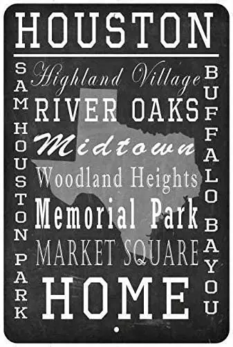 Houston Tx Landmarks Design Aluminum Metal Sign Wall Art, Print Poster Wall Decoration for Coffee Corner/Cafe/Kitchen
Houston Tx Landmarks Design Aluminum Metal Sign Wall Art, Print Poster Wall Decoration for Coffee Corner/Cafe/Kitchen