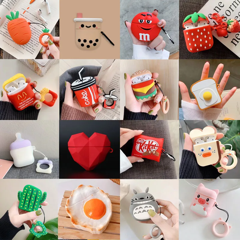 For Airpods 1 2 Case Nutella milk straberry pig Chocolate Coke Cute Cartoon Cover For Airpods Case Soft silicone Earphone Funda
For Airpods 1 2 Case Nutella milk straberry pig Chocolate Coke Cute Cartoon Cover For Airpods Case Soft silicone Earphone Funda