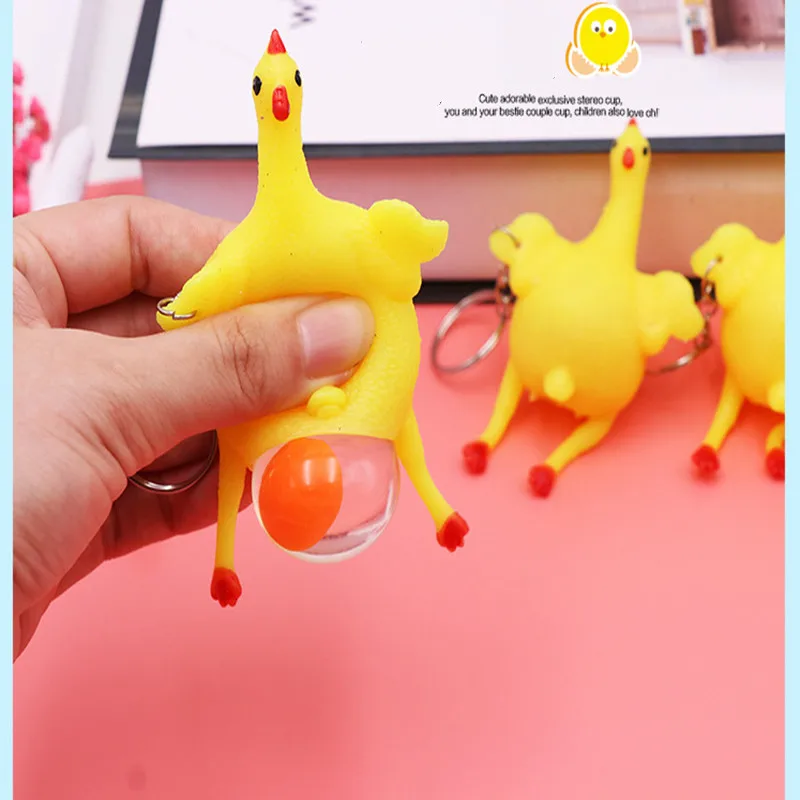 

Laying Hens Creative Toys Spoof Squeezing Hens To Vent Chicken Decompression Prank Squishy Funny Toys