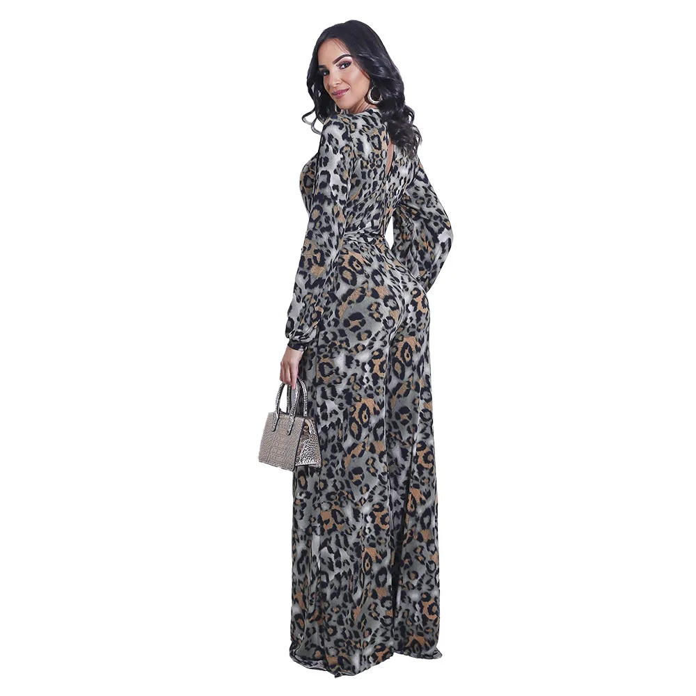 Reap Picutures Lady's Sexy Clubwear Jumpsuits With Leopard Printing 2021 Spring Deep V-neck Sashes Lace-up Straight Rompers
Reap Picutures Lady's Sexy Clubwear Jumpsuits With Leopard Printing 2021 Spring Deep V-neck Sashes Lace-up Straight Rompers