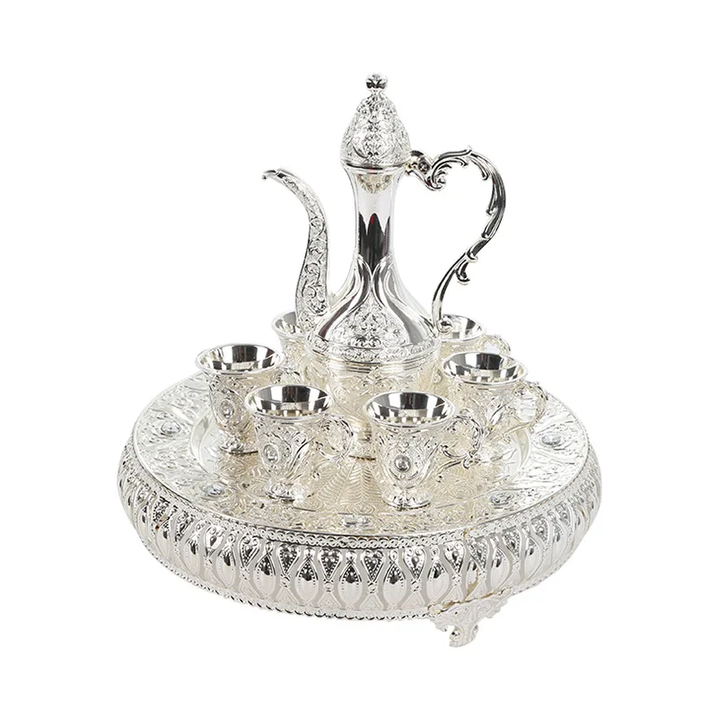 White Wine Glass Set Creative Household European-Style Wine Set Tass Metal Flagon Liquor Divider High-End Russian Flagon
White Wine Glass Set Creative Household European-Style Wine Set Tass Metal Flagon Liquor Divider High-End Russian Flagon