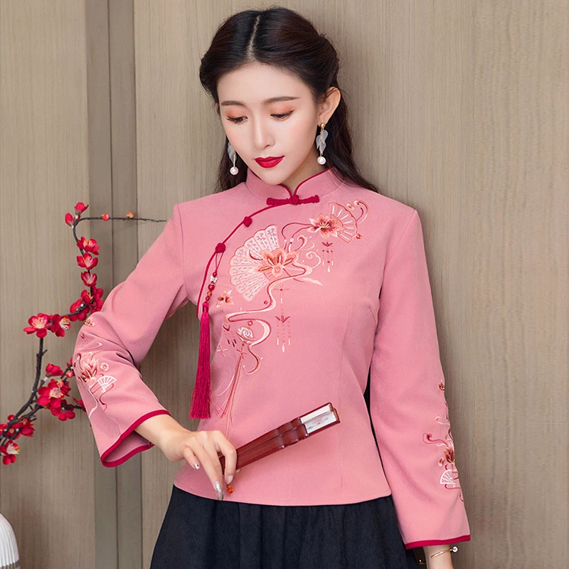 2021 autumn new chinese style blouse camisa mujer daily cheongsam blouse retro qipao top women shirt oriental traditional blouse
2021 autumn new chinese style blouse camisa mujer daily cheongsam blouse retro qipao top women shirt oriental traditional blouse
