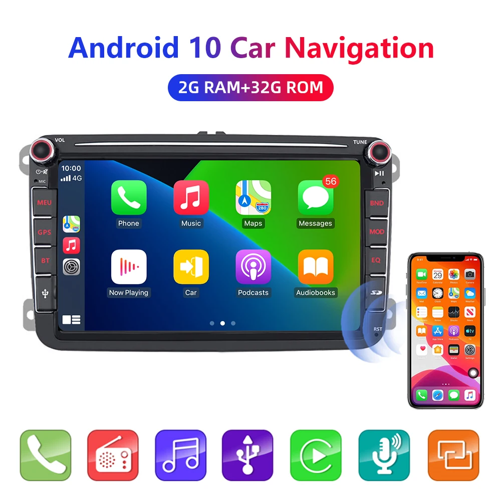 PEERCE 2Din Android 10 Car Radio GPS Stereo Receiver Multimedia Player For Volkswagen/VW/Skoda/Passat B6/Seat/Octavia/Polo/Gol
PEERCE 2Din Android 10 Car Radio GPS Stereo Receiver Multimedia Player For Volkswagen/VW/Skoda/Passat B6/Seat/Octavia/Polo/Gol