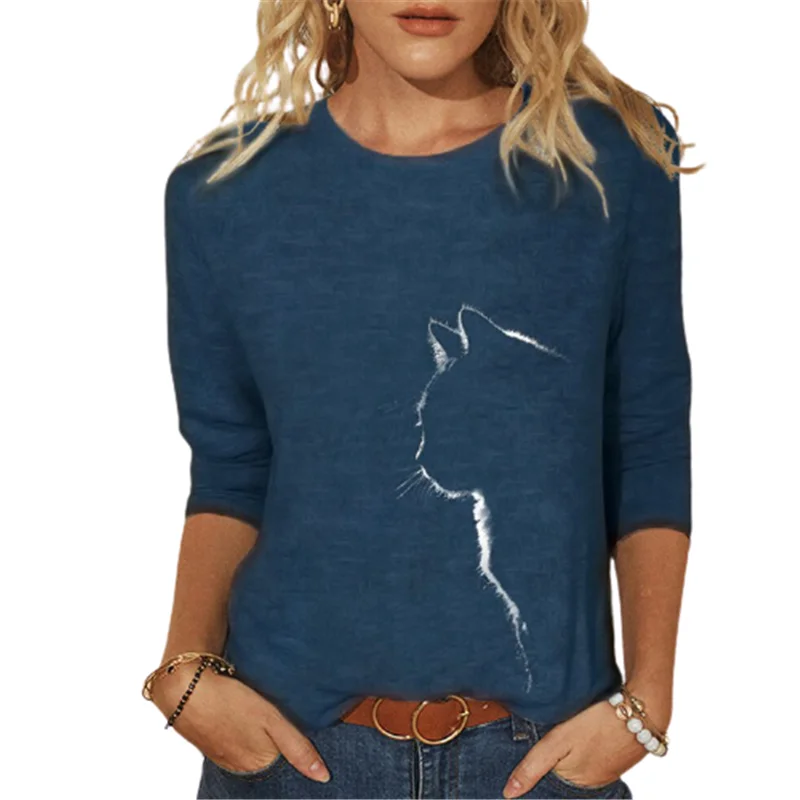 Cute Cat 3D Print Long Sleeved Women's T Shirt Spring Autumn New Products Casual O Neck Wild Street Hipster Loose Ladies Top
Cute Cat 3D Print Long Sleeved Women's T Shirt Spring Autumn New Products Casual O Neck Wild Street Hipster Loose Ladies Top