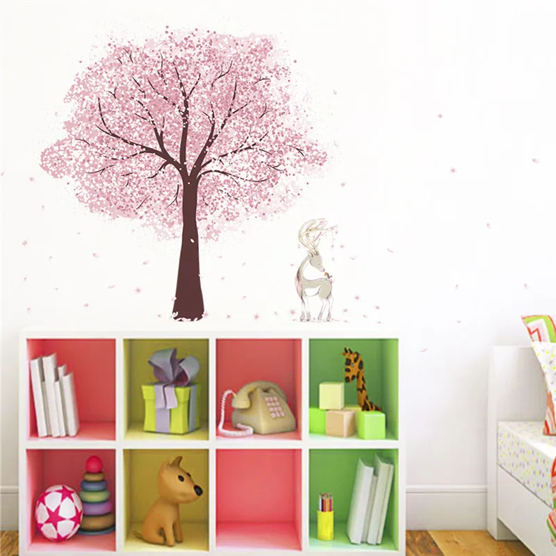 Цветущее Вишневое дерево настенные наклейки для магазина офиса детской комнаты