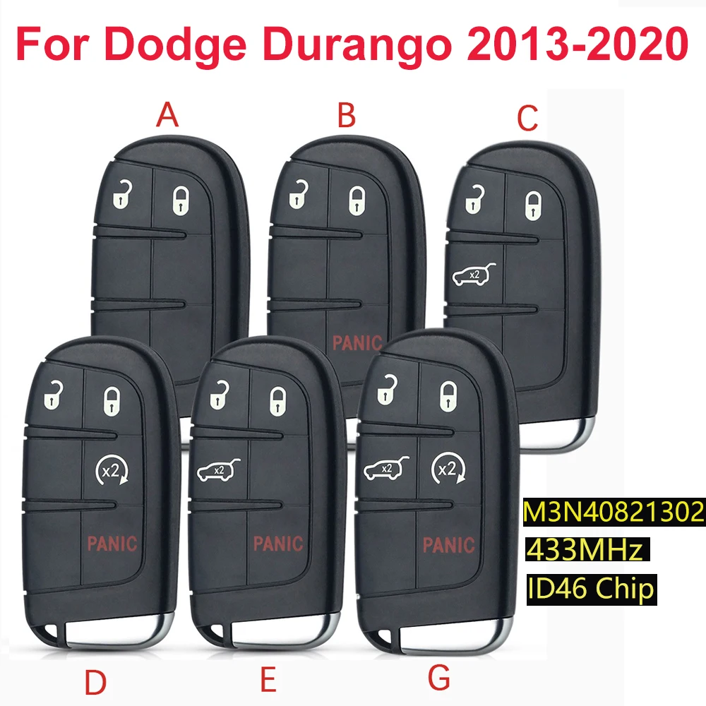 Кнопка управления CN087038 2/3/4/5 433 МГц для Dodge Durango 2013-2020 дистанционное управление без