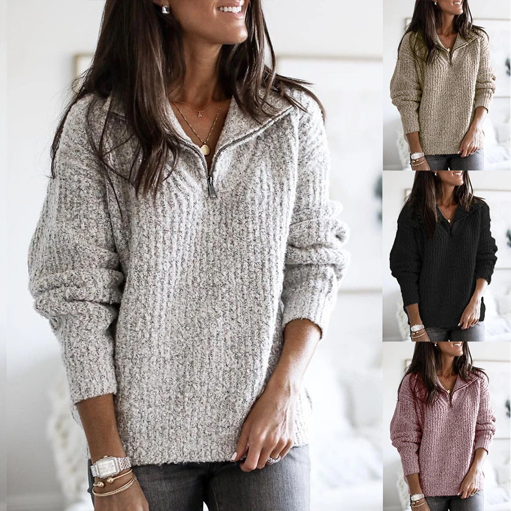 Women Sweaters Spring Autumn Long Sleeve Loose Thin Sweater Zipper Pullover Sweaters Fashion Korean Style Knitwear Plus Size 5XL
Women Sweaters Spring Autumn Long Sleeve Loose Thin Sweater Zipper Pullover Sweaters Fashion Korean Style Knitwear Plus Size 5XL