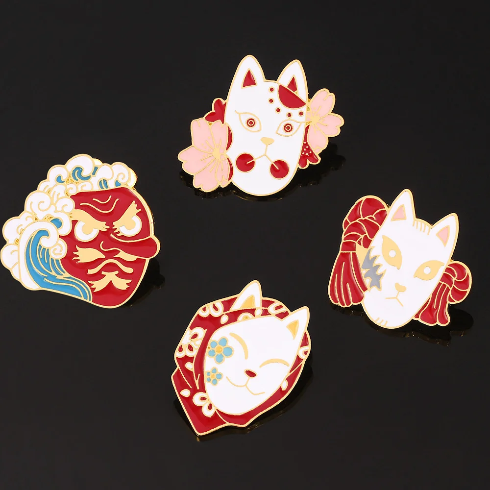 Hot Japanese Anime Demon Slayer Character Agatsuma Zenitsu Alloy Oil Drop Enamel Fox Mask Brooch Collection Badge
Hot Japanese Anime Demon Slayer Character Agatsuma Zenitsu Alloy Oil Drop Enamel Fox Mask Brooch Collection Badge