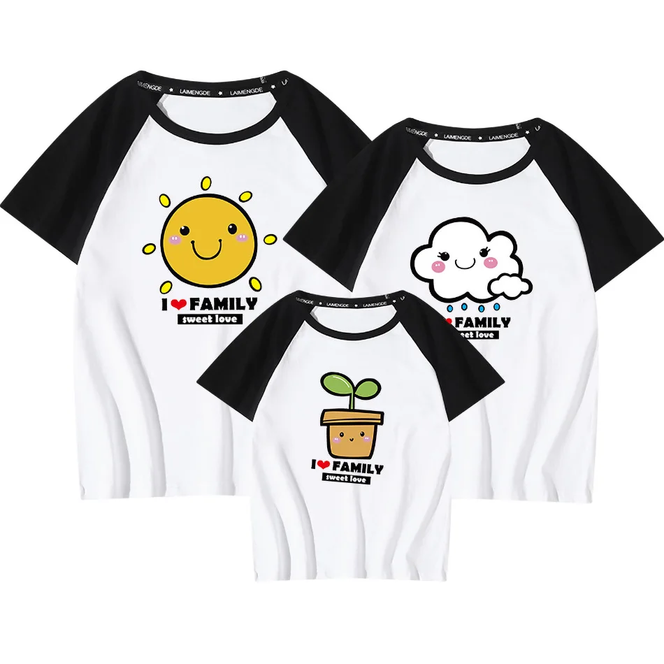 Family Matching Outfits Father Mother Son Daughter Costume T-shirt Summer Short-sleeved Cartoon Print T-shirt Top
Family Matching Outfits Father Mother Son Daughter Costume T-shirt Summer Short-sleeved Cartoon Print T-shirt Top