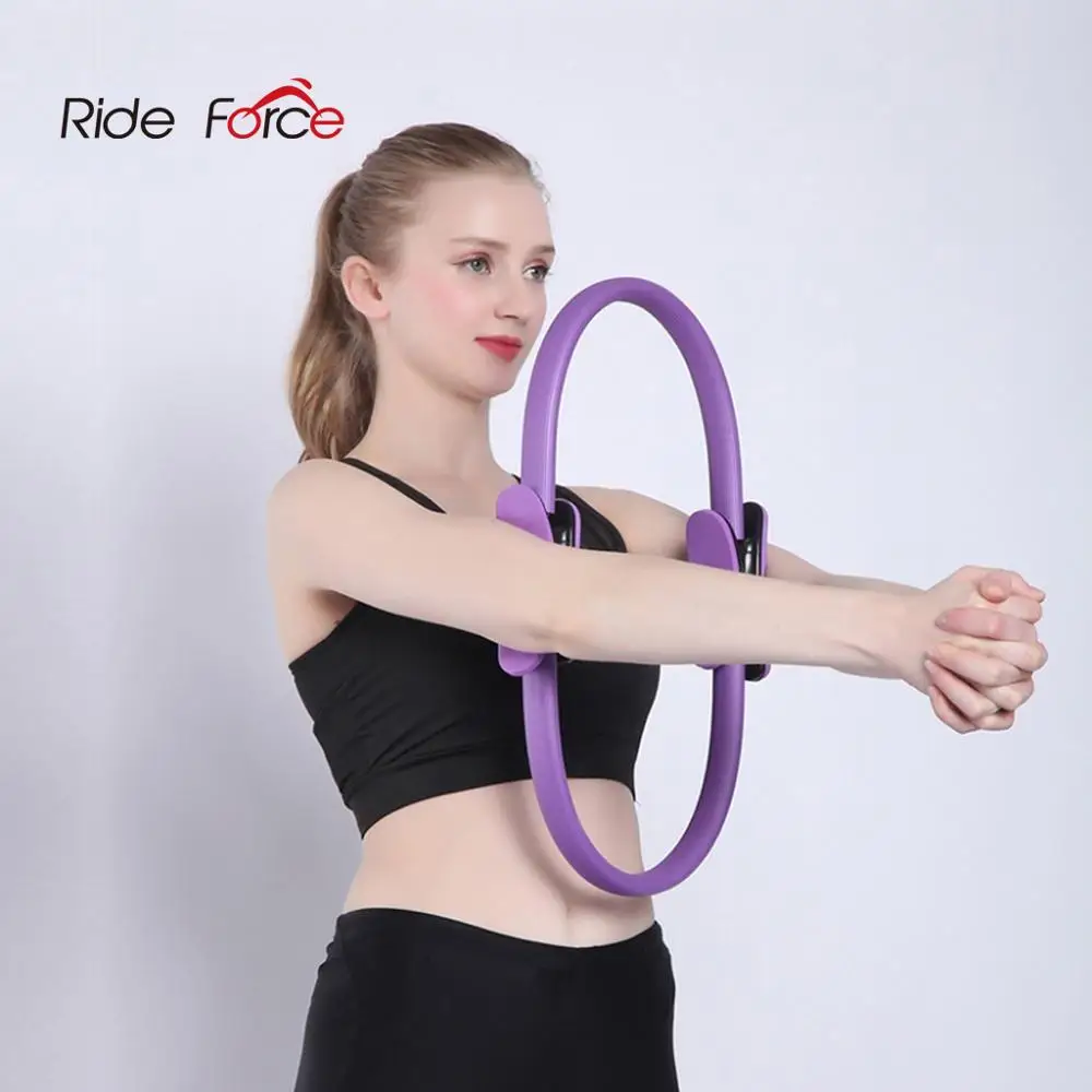 Кольцо для йоги пилатеса с двойным захватом колесо круглая петля бодибилдинг