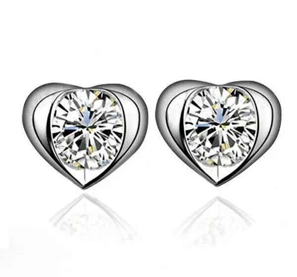 Classic Women Rose Gold Crystal Zircon Stud Earrings Heart Shaped Stud Earrings Cocktail Party Noble Jewelry Valentine Day Gift 
Classic Women Rose Gold Crystal Zircon Stud Earrings Heart Shaped Stud Earrings Cocktail Party Noble Jewelry Valentine Day Gift