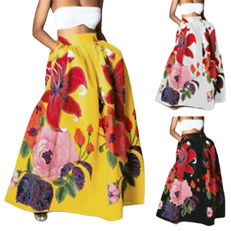 Celmia Women Bohemian Floral Printed Skirt 2021 Vintage High Waist A-Line Skirt Female Fashion Casual Loose Holiday Maxi Skirt 7
Celmia Women Bohemian Floral Printed Skirt 2021 Vintage High Waist A-Line Skirt Female Fashion Casual Loose Holiday Maxi Skirt 7