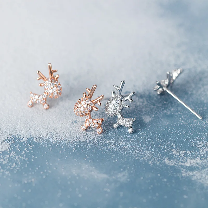 Real 925 Sterling Silver Cute Christmas Elk Stud Earrings for Women Girls Birthday Christmas Gifts
Real 925 Sterling Silver Cute Christmas Elk Stud Earrings for Women Girls Birthday Christmas Gifts
