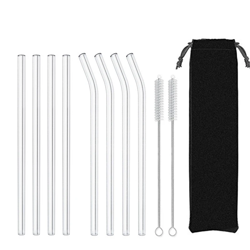4Pcs Glass Straws Reusable Drinking Glass Tube Eco-friendly With Cleaning Brush Events Party Favors Supply
4Pcs Glass Straws Reusable Drinking Glass Tube Eco-friendly With Cleaning Brush Events Party Favors Supply