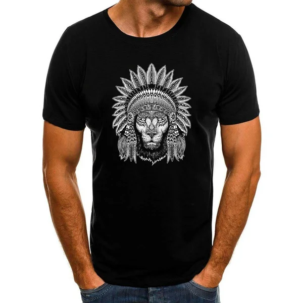 native lion Print T-shirt Mens Tee Shirts Summer Fashion Rock O-Neck Loose Casual Men's T Shirt Streetwear Clothes
native lion Print T-shirt Mens Tee Shirts Summer Fashion Rock O-Neck Loose Casual Men's T Shirt Streetwear Clothes
