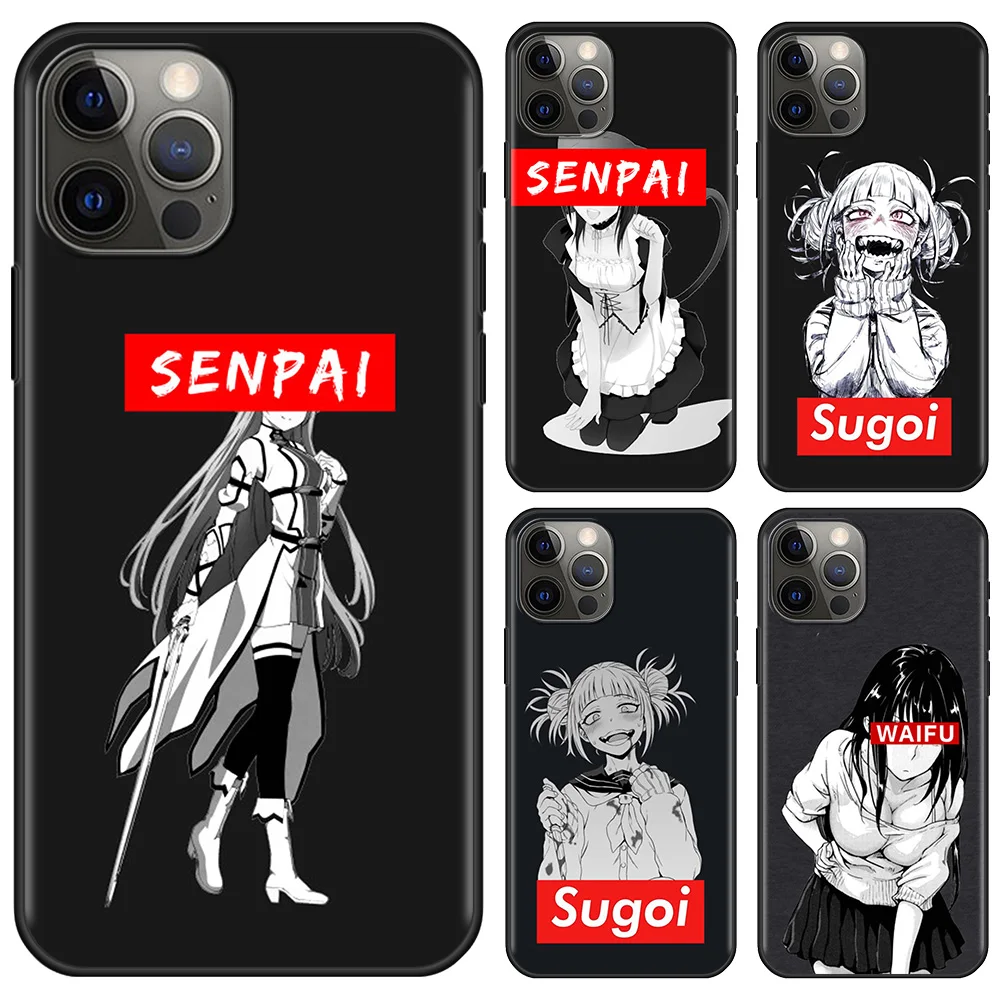 Sugoi Senpai Anime waifu Cellphone Cover For iPhone 12 Mini 11 Pro X XS Max XR 8 7 6 6S Plus SE Black TPU Fundas Silicone Capa
Sugoi Senpai Anime waifu Cellphone Cover For iPhone 12 Mini 11 Pro X XS Max XR 8 7 6 6S Plus SE Black TPU Fundas Silicone Capa
