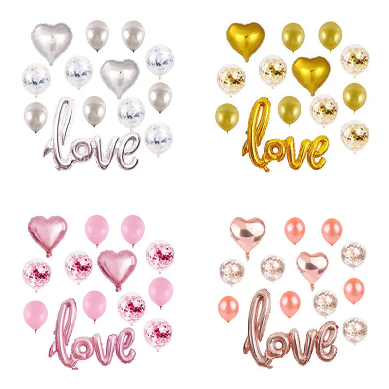13pcs/set Romantic Love Letter Aluminum Foil Balloons Rose Gold Red Ballons Valentine Day Birthday Wedding Decor Party Supplies
13pcs/set Romantic Love Letter Aluminum Foil Balloons Rose Gold Red Ballons Valentine Day Birthday Wedding Decor Party Supplies