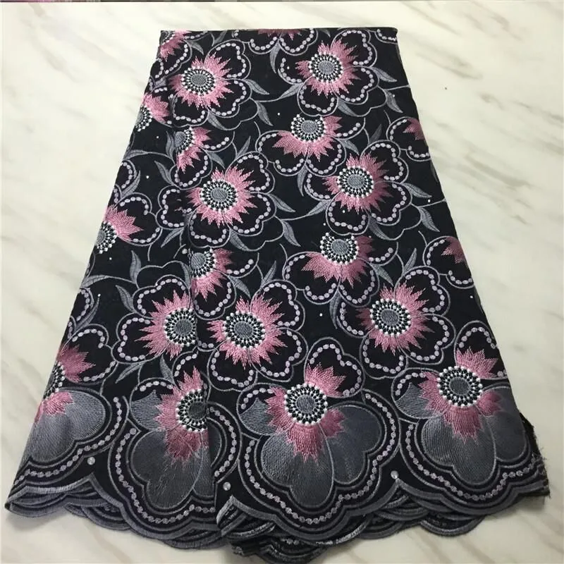 Black/pink African 100% Cotton Lace Fabric 2020 High Quality Lace Material In Switzerland Embroidery Swiss Voile Lace Fabric
Black/pink African 100% Cotton Lace Fabric 2020 High Quality Lace Material In Switzerland Embroidery Swiss Voile Lace Fabric