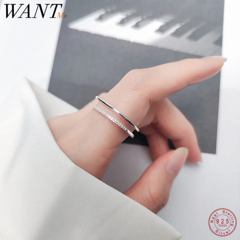 WANTME, высокое качество, геометрический минимализм, двойное квадратное кольцо с фианитом, для женщин, для вечеринок, свадьбы, Изящные Ювелирны... 
WANTME, высокое качество, геометрический минимализм, двойное квадратное кольцо с фианитом, для женщин, для вечеринок, свадьбы, Изящные Ювелирны...