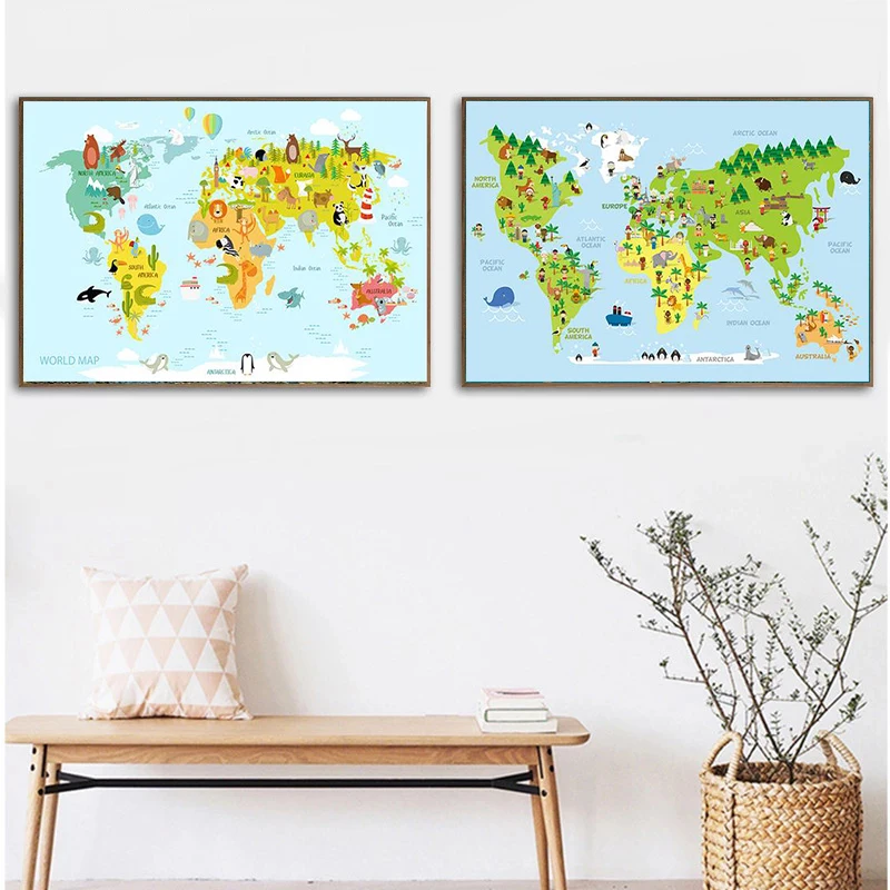 Marine Life Continent Animal Canvas Painting World Map Children's Posters and Prints Wall Art Print Mural Children's Room Decor
Marine Life Continent Animal Canvas Painting World Map Children's Posters and Prints Wall Art Print Mural Children's Room Decor
