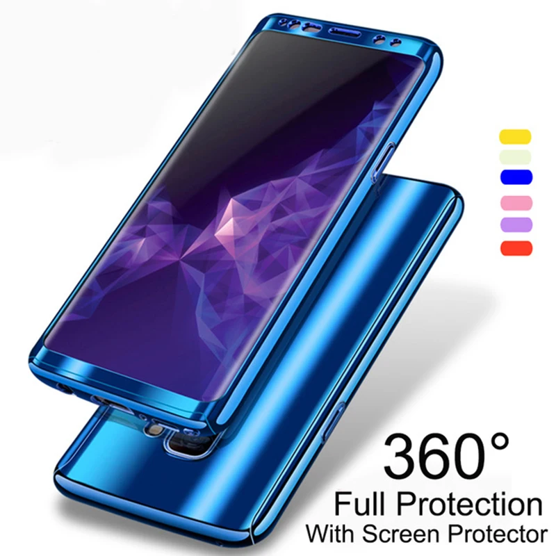 360 Полный ударопрочный чехол для телефона Samsung S8 S9 S10 Plus Защитный Galaxy S7 Note9 8 Note 10 Pro +