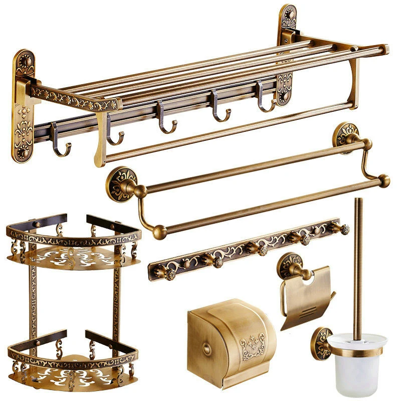 Bathroom Accessories Set Antique Carved Bronze Aluminum Bathroom Accessories Storage Rack Towel Rack Tissue Holder Toilet Brush
Bathroom Accessories Set Antique Carved Bronze Aluminum Bathroom Accessories Storage Rack Towel Rack Tissue Holder Toilet Brush