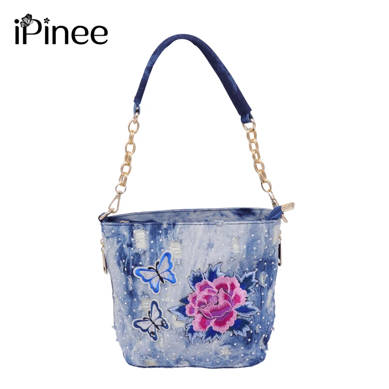 iPinee Denim Bucket Bags Women Rivet Handbag Casual Flower Shoulder Messenger Bags Ladies Bag
iPinee Denim Bucket Bags Women Rivet Handbag Casual Flower Shoulder Messenger Bags Ladies Bag