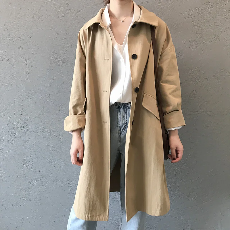 Spring Autumn Women Trench Coat Turn Down Collar Women Clothes Khaki Coat Casaco Feminino Abrigo Mujer Trench Femme
Spring Autumn Women Trench Coat Turn Down Collar Women Clothes Khaki Coat Casaco Feminino Abrigo Mujer Trench Femme