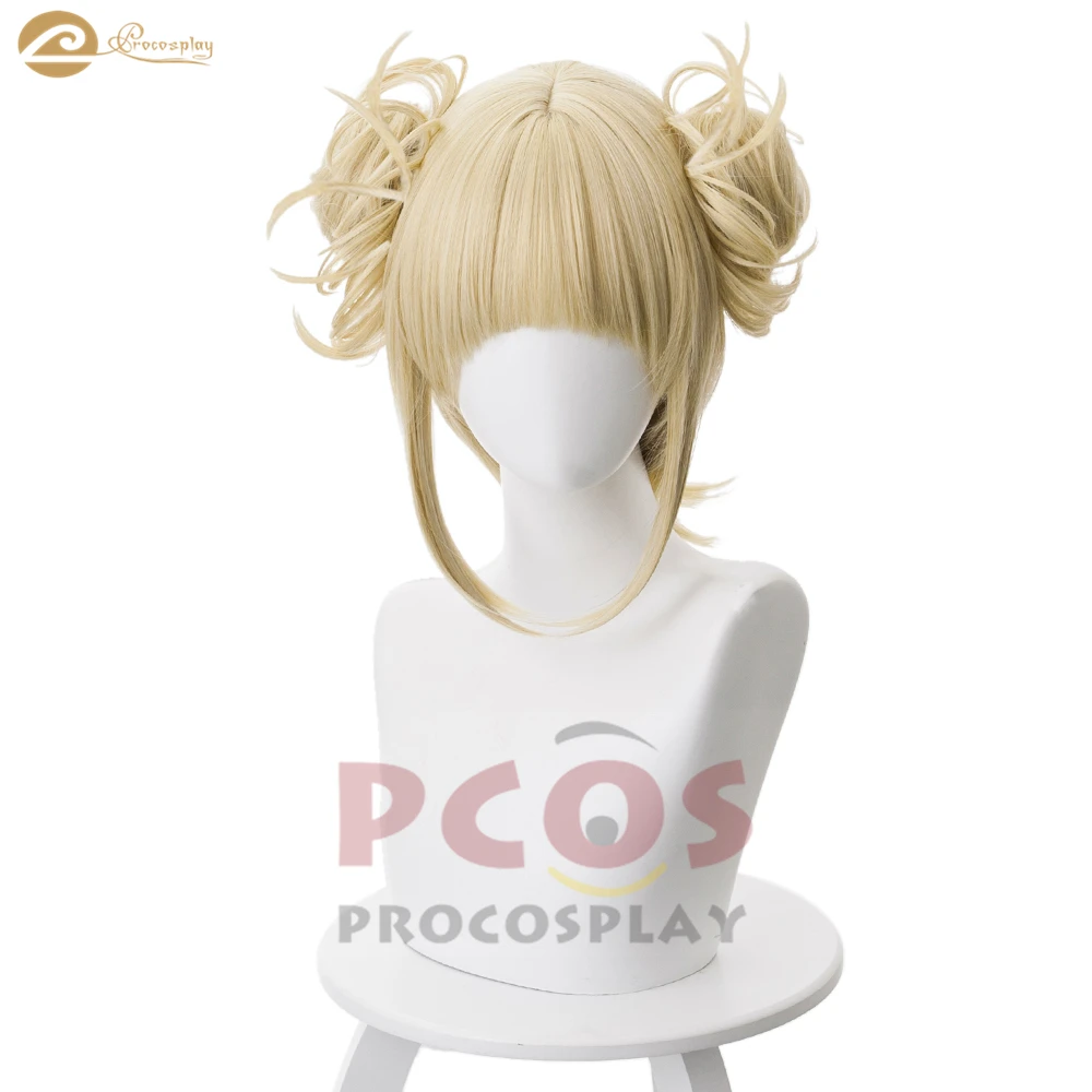 Procosplay Hero Academy школьник Himiko Toga двойной Большой необычный Бун косплей парик
