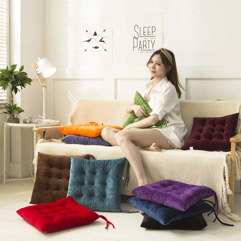 Crystal Velvet Chair Back Cushions Winter Warm Pillow Kitchen Modern Home Decor Seat Mat Sofa Car Seat Pad Thick Cushion 40*40cm
Crystal Velvet Chair Back Cushions Winter Warm Pillow Kitchen Modern Home Decor Seat Mat Sofa Car Seat Pad Thick Cushion 40*40cm