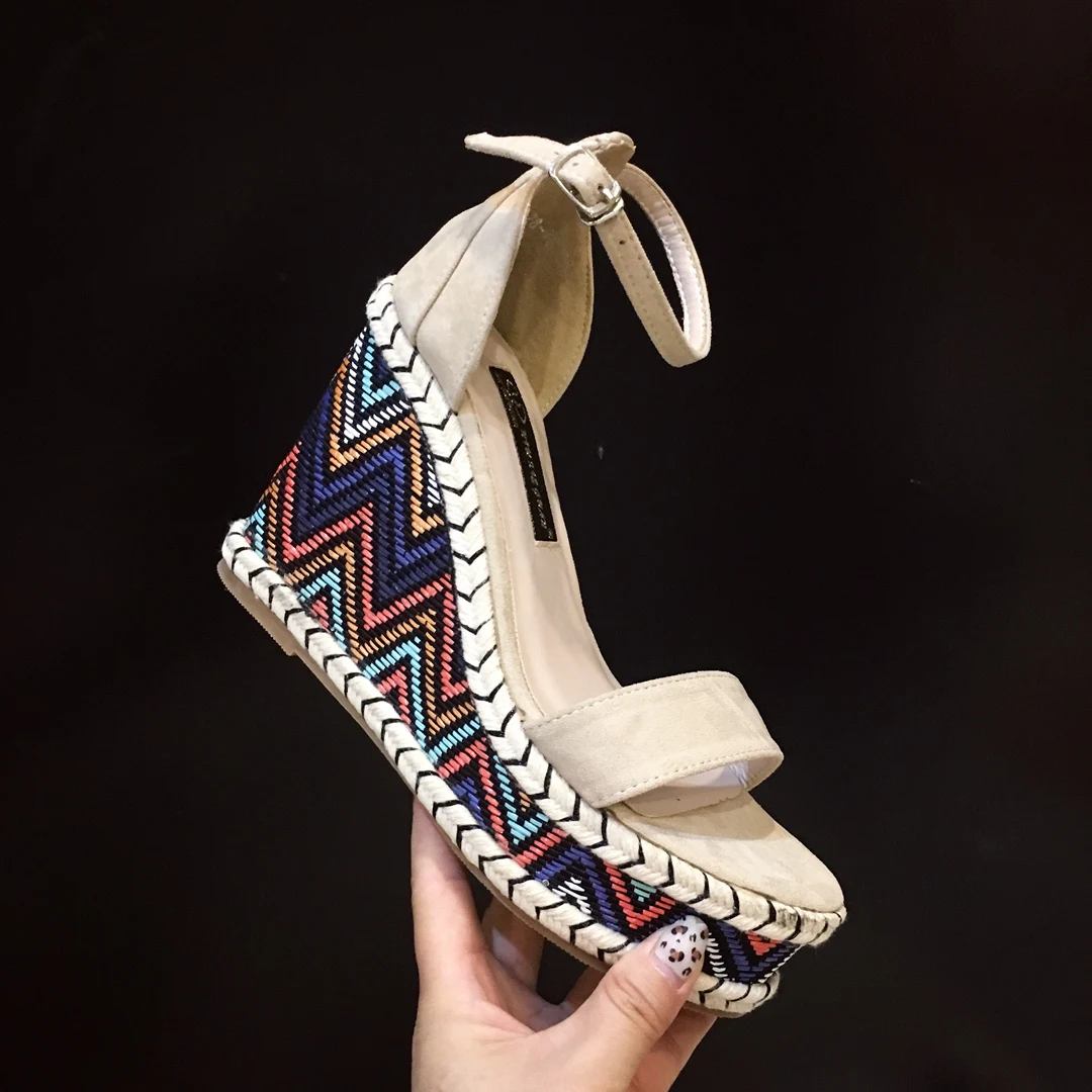 sandalias mujer Gladiator Sandals Women Fashion Peep Toe Platform High Heels Wedge Buckle Stripe Wedding Rome Women Shoes 2021
sandalias mujer Gladiator Sandals Women Fashion Peep Toe Platform High Heels Wedge Buckle Stripe Wedding Rome Women Shoes 2021