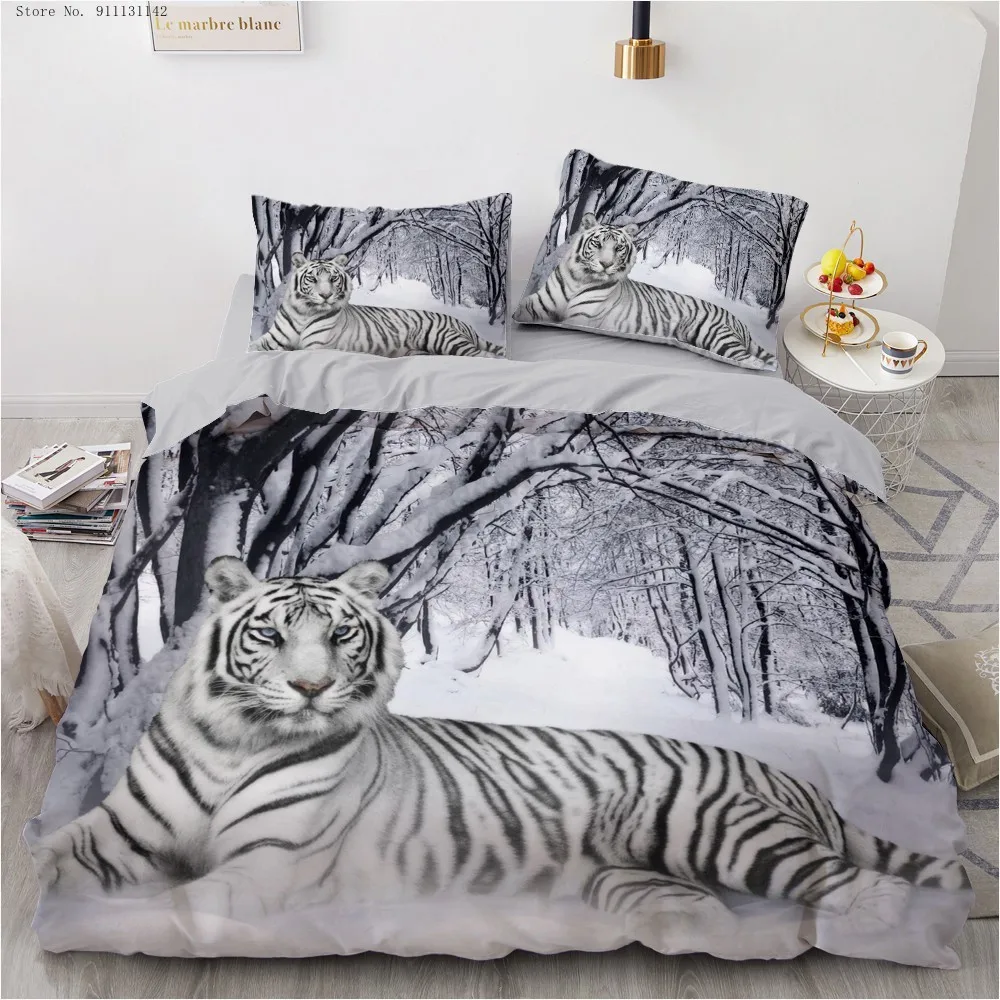 3D Bedding Sets Black Duvet Quilt Cover Set Comforter Bed Linen Pillowcase King Queen 180x210cm Size Animal Tiger Design Printed
3D Bedding Sets Black Duvet Quilt Cover Set Comforter Bed Linen Pillowcase King Queen 180x210cm Size Animal Tiger Design Printed