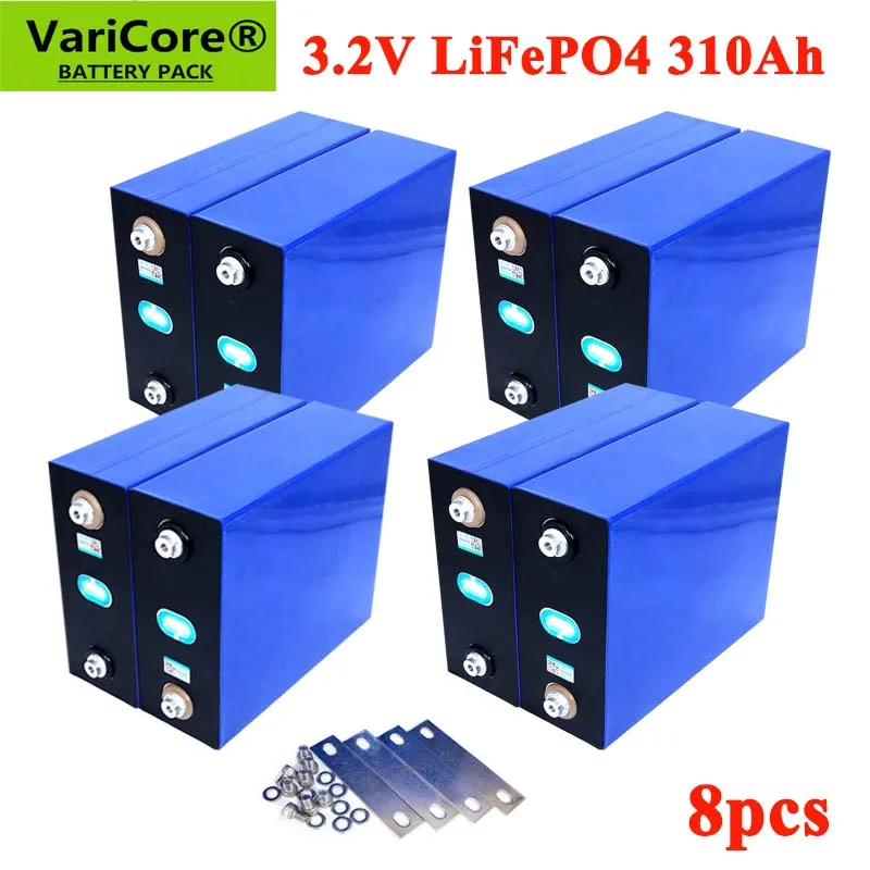8PCS VariCore 3.2V 310Ah lifepo4 battery DIY 4S 12V Rechargeable battery pack for Electric car RV Solar Energy storage system
8PCS VariCore 3.2V 310Ah lifepo4 battery DIY 4S 12V Rechargeable battery pack for Electric car RV Solar Energy storage system