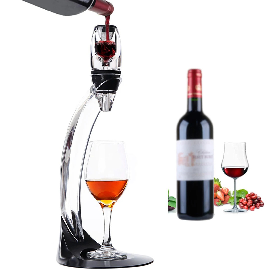 Professional Red Wine Decanter Pourer With Filter Stand Holder Vodka Quick Air Aerator For Home Dining Bar Essential Set
Professional Red Wine Decanter Pourer With Filter Stand Holder Vodka Quick Air Aerator For Home Dining Bar Essential Set