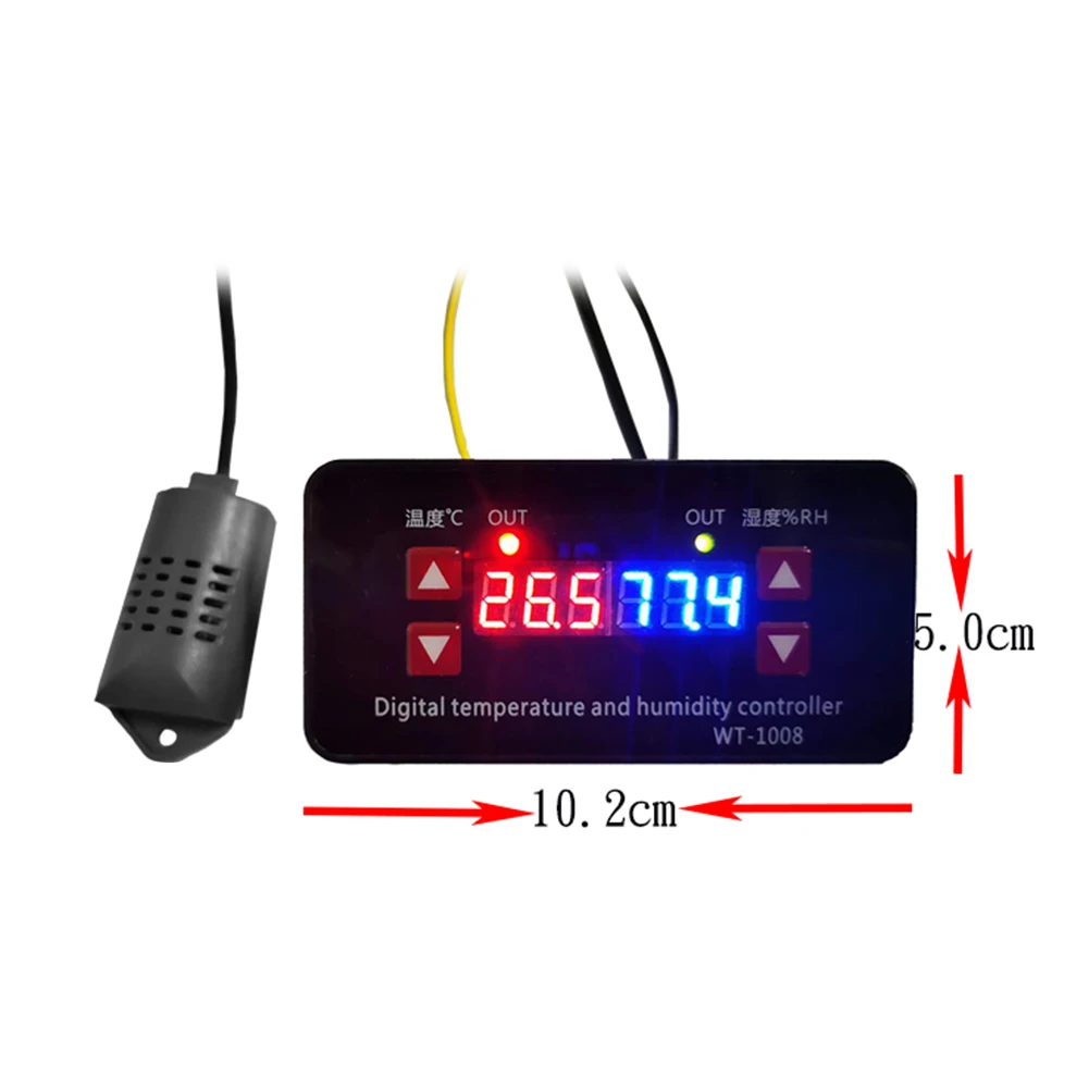 Practical Digital Temperature Humidity Controller Multi-functional Durable Convenient Automatic Thermostat Humidistat
Practical Digital Temperature Humidity Controller Multi-functional Durable Convenient Automatic Thermostat Humidistat