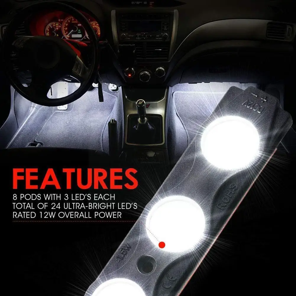 RV Atmosphere Light LED Pod Kit Strip Mini Designed For Car Truck Interior Trunk Cargo White Waterproof Pickup Bed Lights M9N5
RV Atmosphere Light LED Pod Kit Strip Mini Designed For Car Truck Interior Trunk Cargo White Waterproof Pickup Bed Lights M9N5
