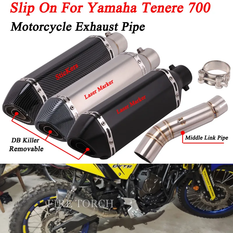 Слипоны для YAMAHA Tenere700 XTZ700 2019 2020 2021 система сброса выхлопных газов мотоцикла