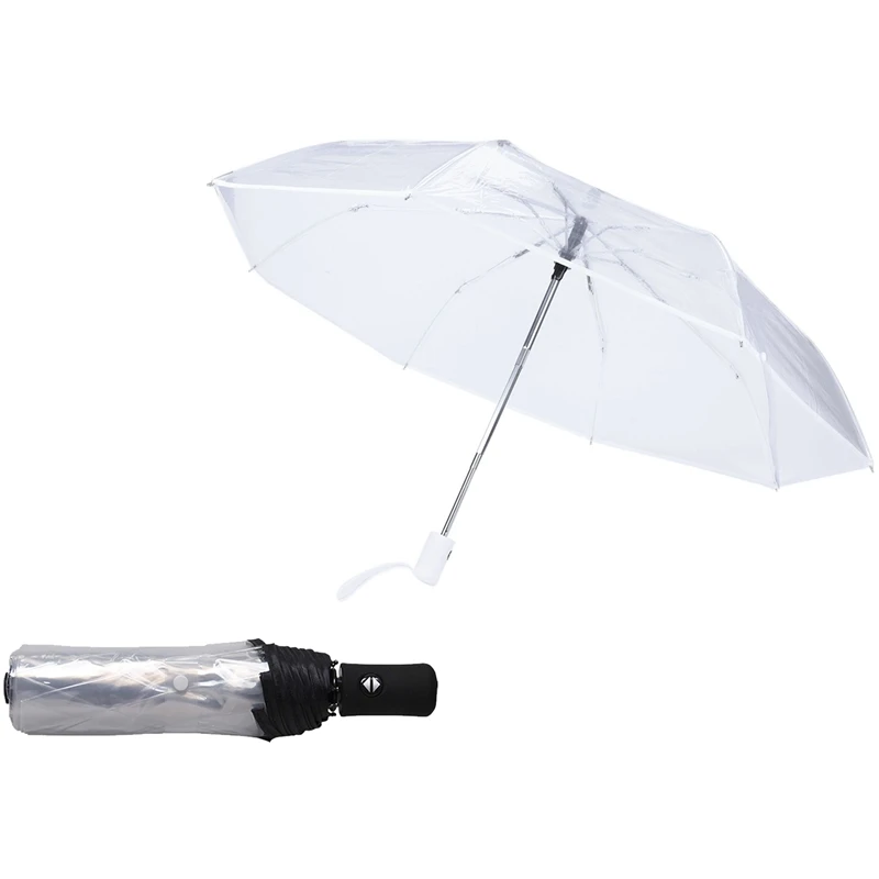 2 Pcs Transparent Umbrella Rain Women Men Sun Rain Auto Umbrella,Transparent + Black Border & Transparent & White Border
2 Pcs Transparent Umbrella Rain Women Men Sun Rain Auto Umbrella,Transparent + Black Border & Transparent & White Border