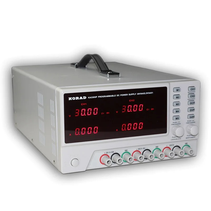 Трехсторонний источник питания постоянного тока KA3305D, двойной 0-30V5A plus 5V3A, высокоточный регулятор постоянного тока
Трехсторонний источник питания постоянного тока KA3305D, двойной 0-30V5A plus 5V3A, высокоточный регулятор постоянного тока